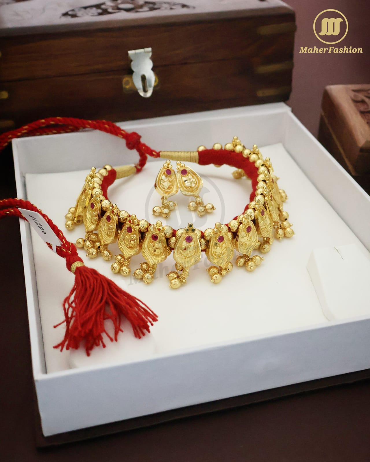 Premium Traditional Golden Necklace